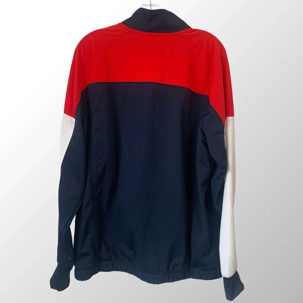 Nike Men's Size Large Track Jacket Full Zip Pockets Red White Blue‎ CU4307-451